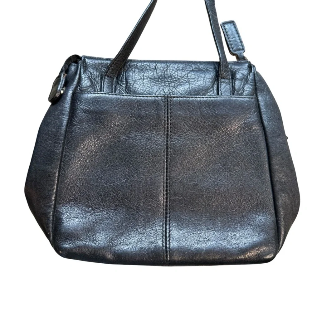 Fossil Black Leather Mini Small Crossbody Bag Organizer Vintage L14